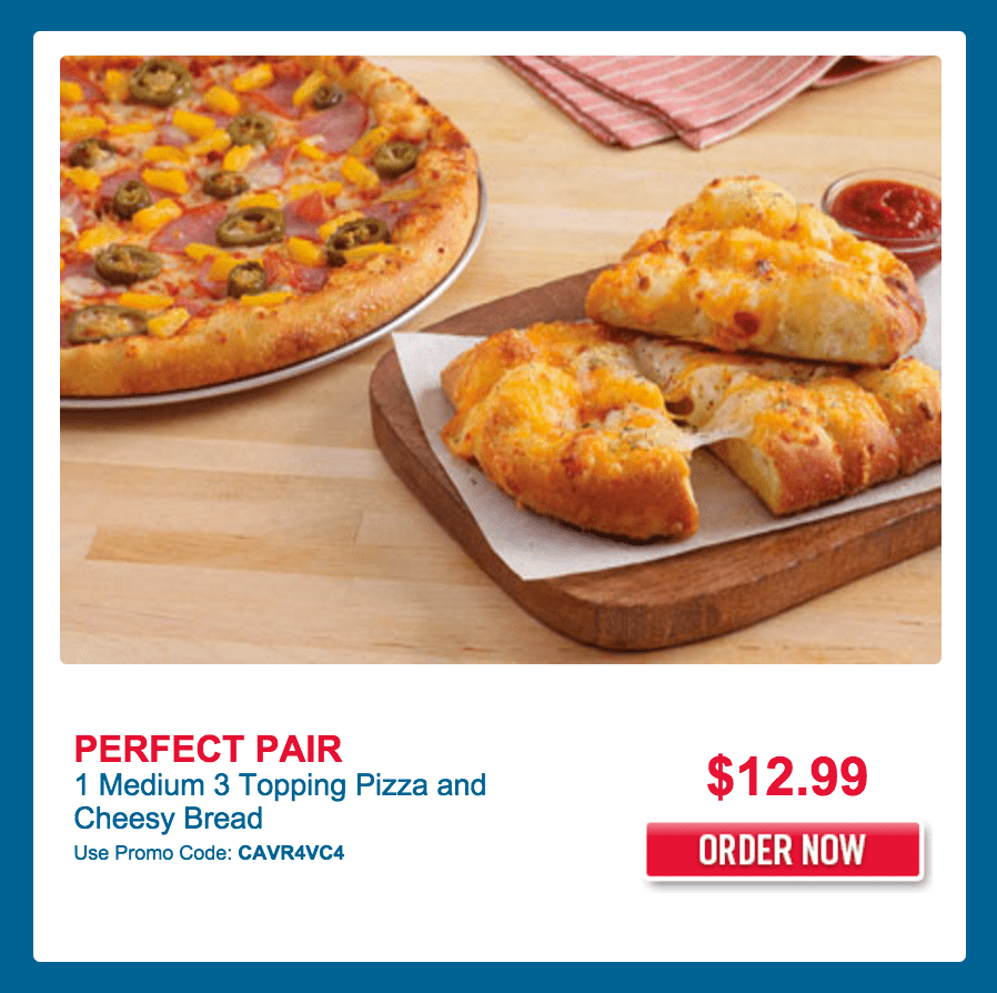 Domino's Pizza Canada Coupon Codes Offers Get 1 Medium 3 Topping Pizza