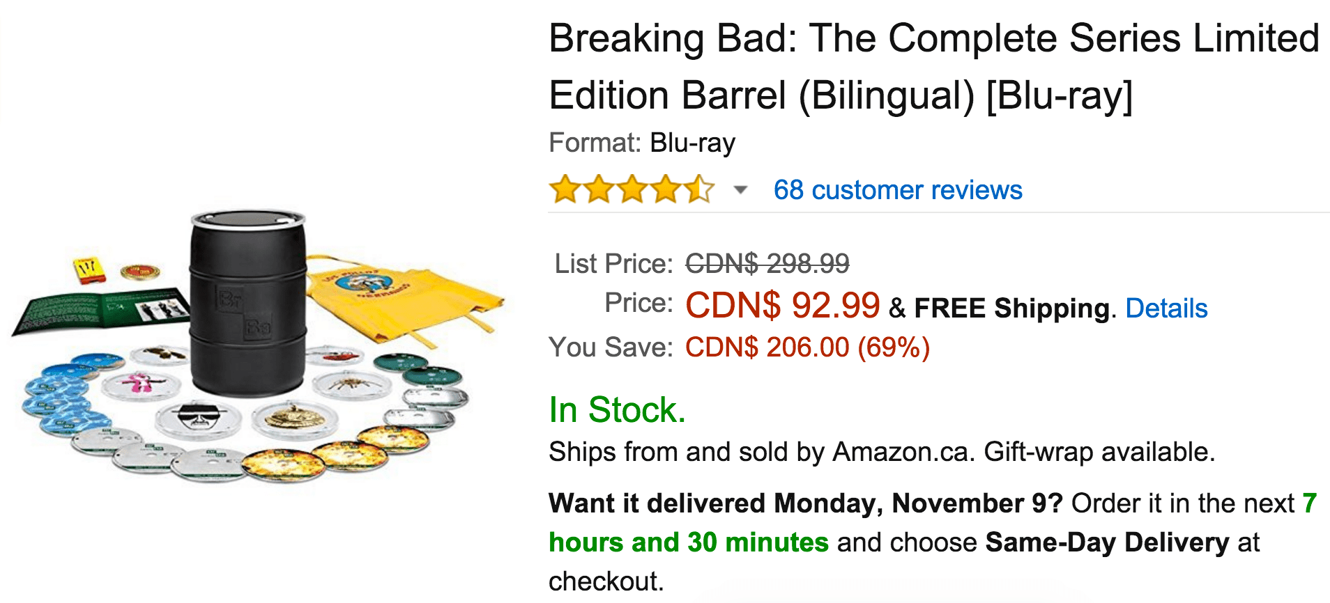 Amazon Canada Black Friday Deals Of The Day Save 69 On Breaking Bad