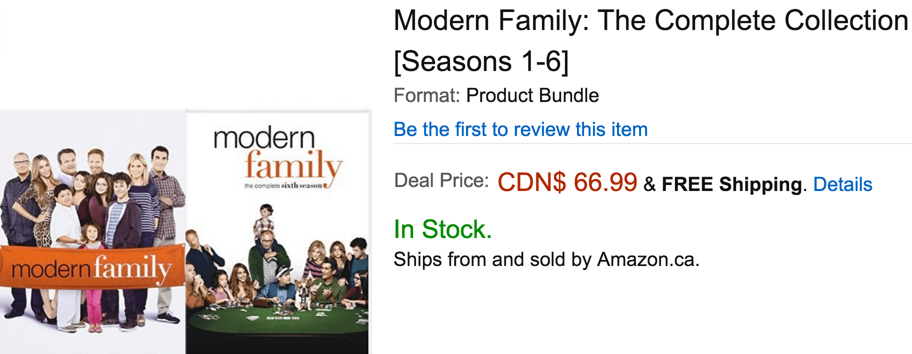 Amazon Canada Black Friday Deals Of The Day Save 67 On Modern Family The Complete Collection