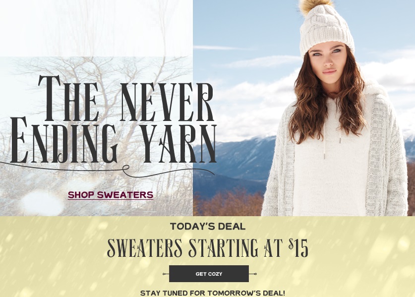 Garage Clothing Canada Black Friday Week Deal Today Only Sweaters at