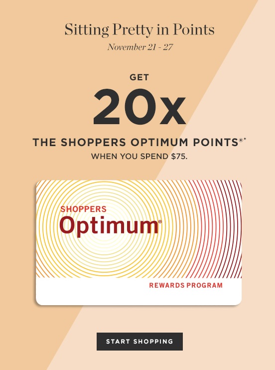 Beauty Boutique by Shoppers Drug Mart 20x Optimum Points on Purchases