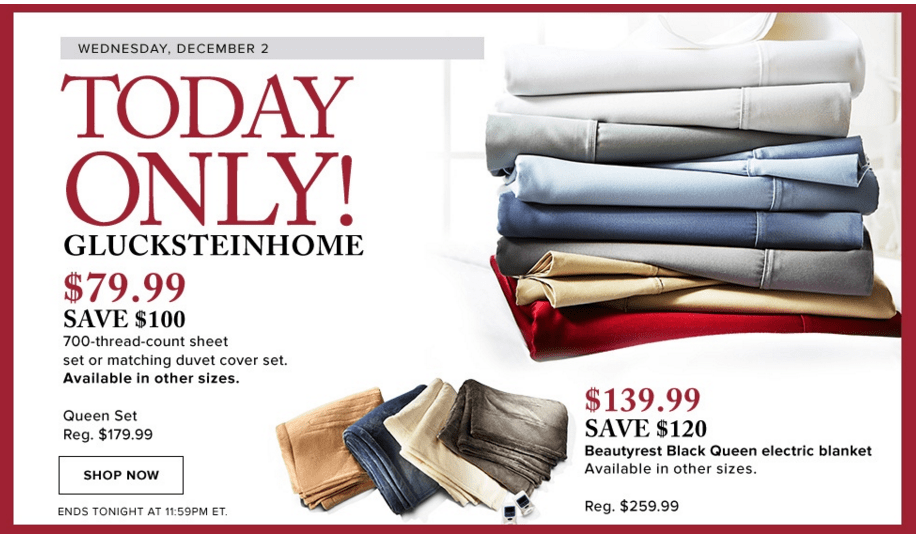 Hudson’s Bay Canada Today’s Deals Get GlucksteinHome Sheet or Duvet