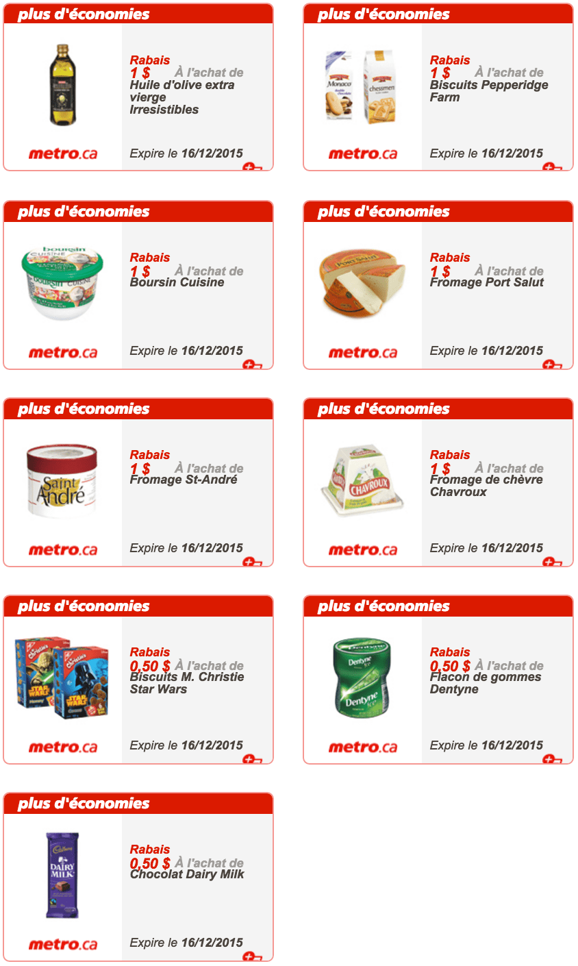 Metro Quebec Printable Coupons, December 10 To December 16, 2015