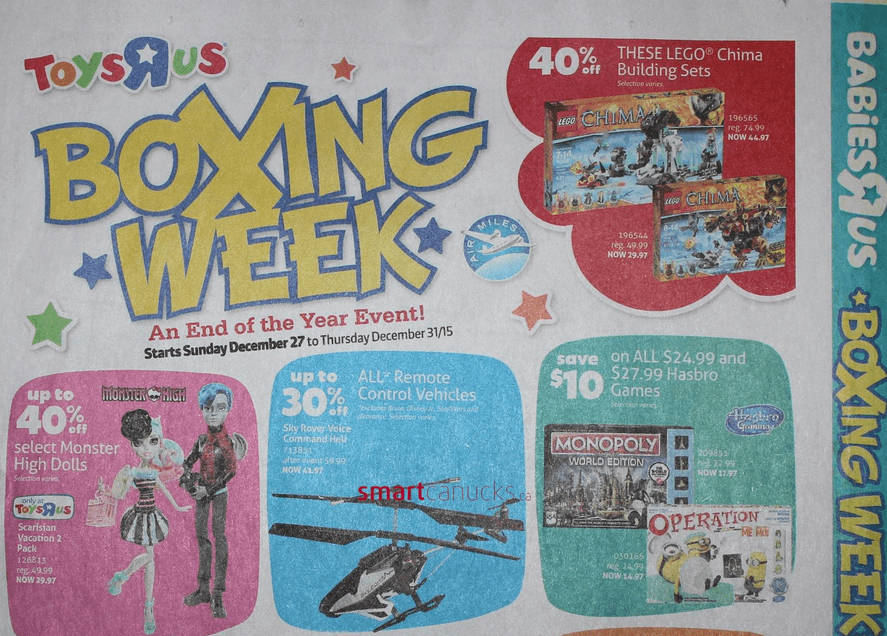 Toys R Us Canada Boxing Week 2015 Deals & Flyer Sneak Peek Canadian