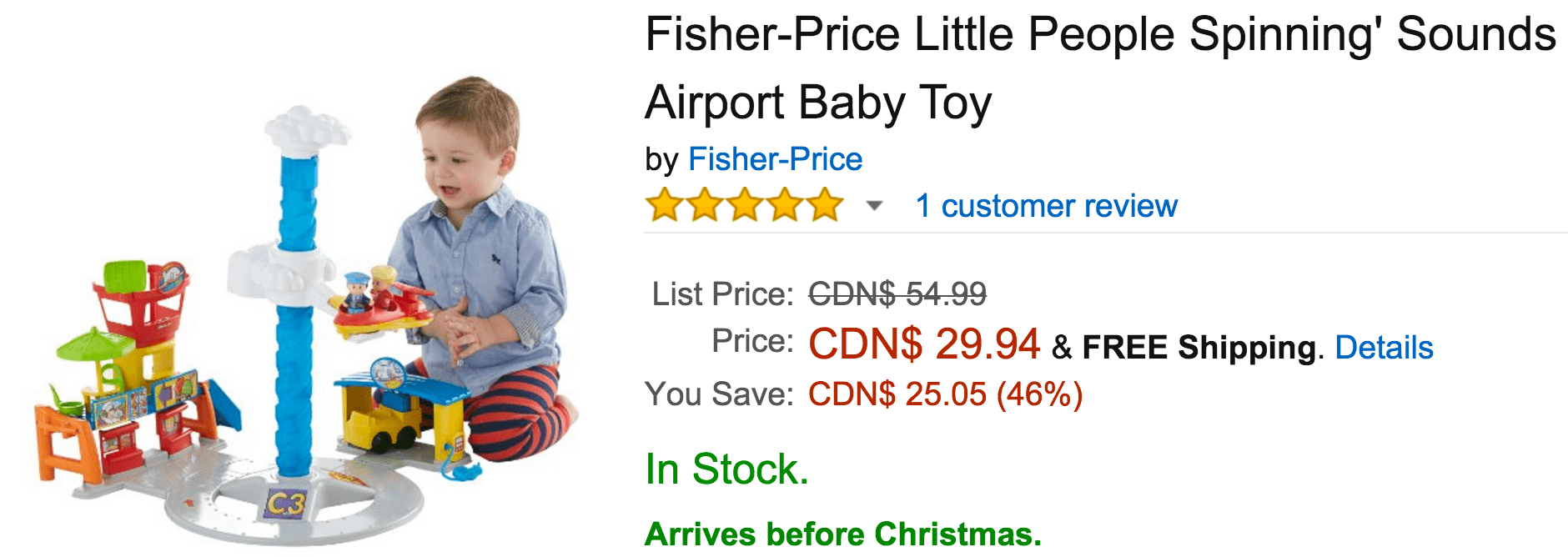 Amazon Canada Deals Save 46 On FisherPrice Little People Spinning
