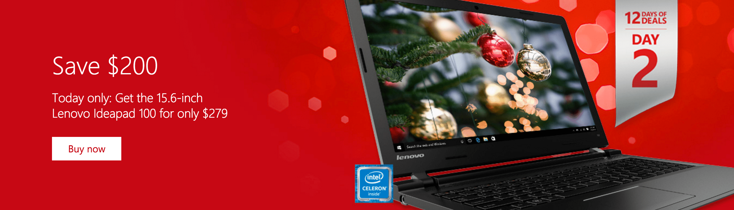 Microsoft Store Canada 12 Days of Holiday Deal Ideapad 10015IBY Signature Edition Laptop 279