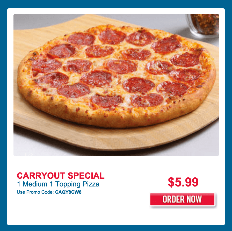 Domino’s Canada Offers Get 1 Medium 1 Topping Pizza For 5.99, 1 Large Pizza 4 topping For 11.