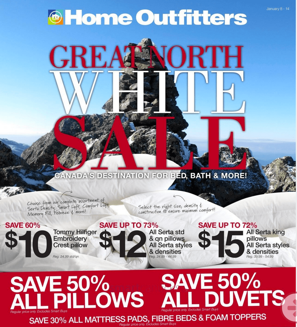 Home Outfitters Canada Deals White Sale Save Up to 73 On Pillows