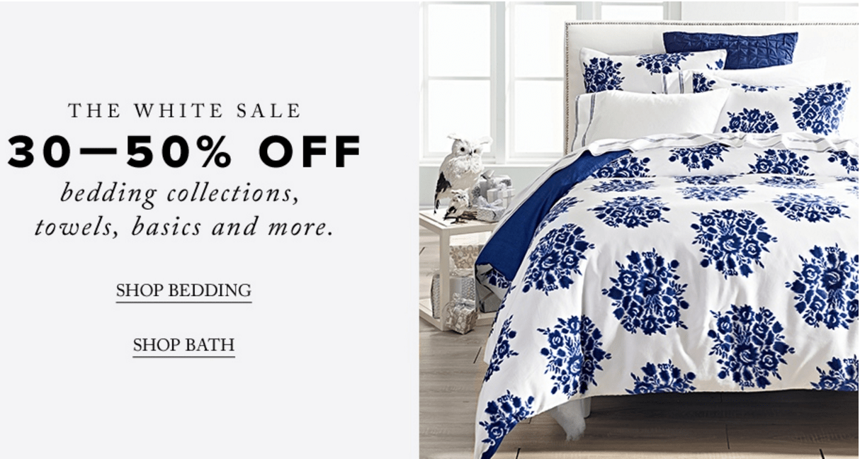Hudson’s Bay Canada White Sale Save 30 50 off Bedding Collections