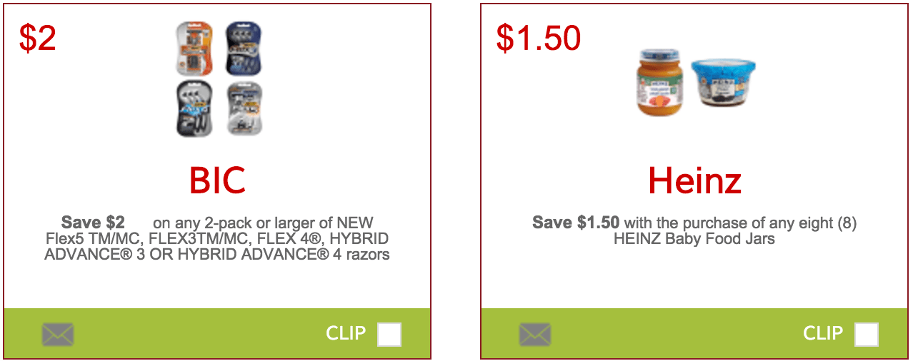 SmartSource.ca Coupons Save 2 on Bic & 1.50 Any 8 Heinz Baby Food