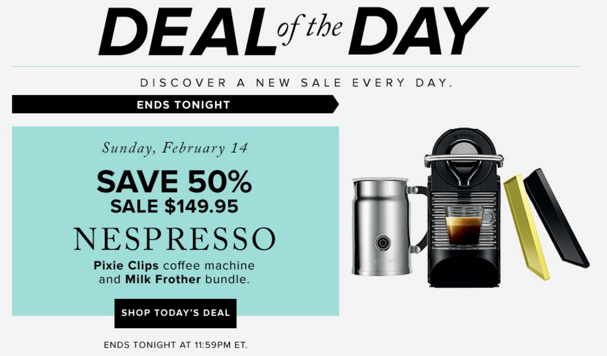 Hudson's Bay Canada Valentine’s Day Flash Sale Save 50 On Nesspresso