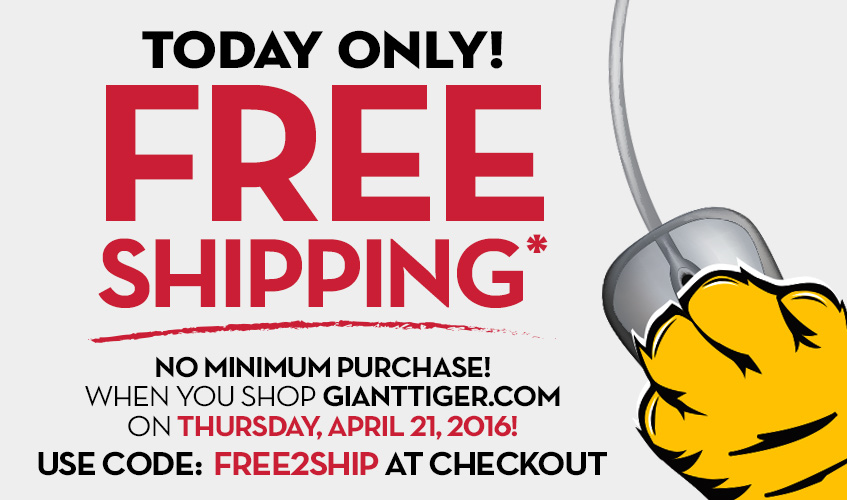 Giant Tiger Canada Coupon Code Get FREE Shipping On Everything, No