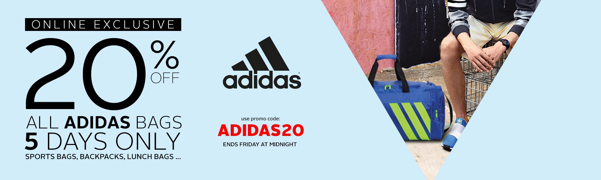 Bentley Canada Summer Sale Save 20 off All Adidas Bags with Promo