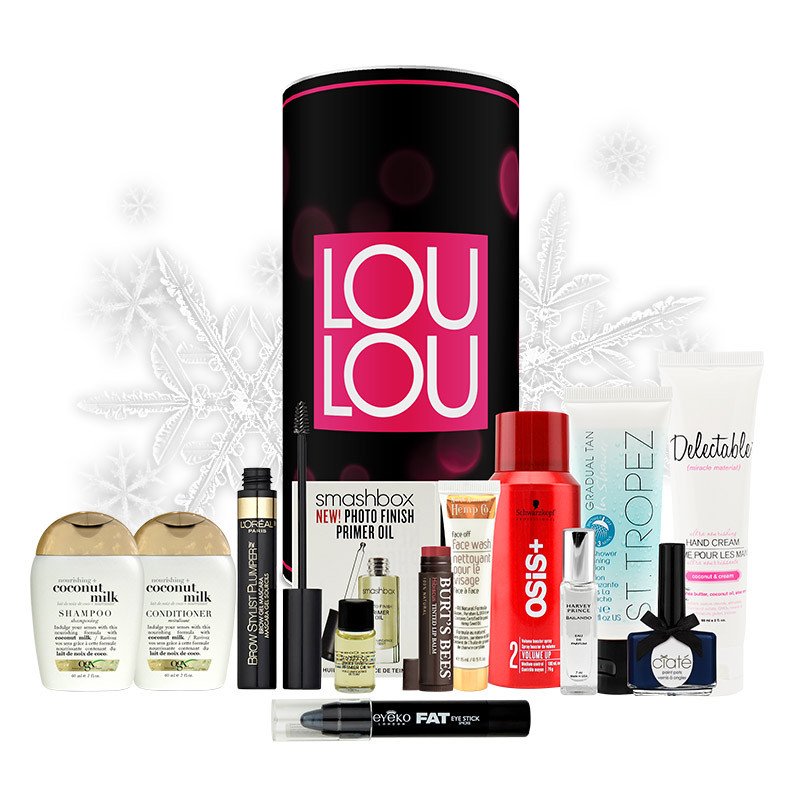 LOULOU Get Glam Holiday Box With Bonus VIP SPC Card Canadian Freebies