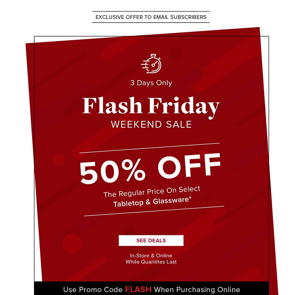 Linen Chest Canada Flash Friday Weekend Sale Save 50 off Tabletop