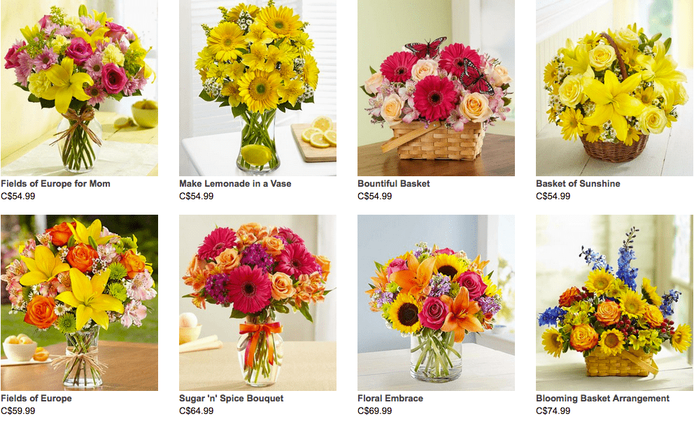 1800Flowers.ca Sale Save 25 off Mother's Day Flowers & Gifts