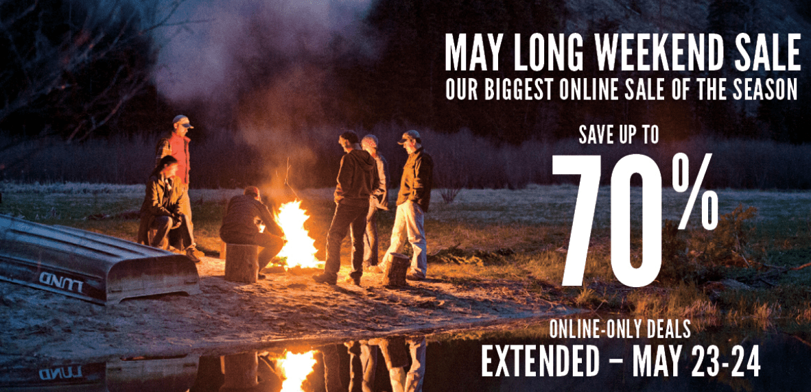Cabela's Canada Extended May Long Weekend Sale Save up to 70 off