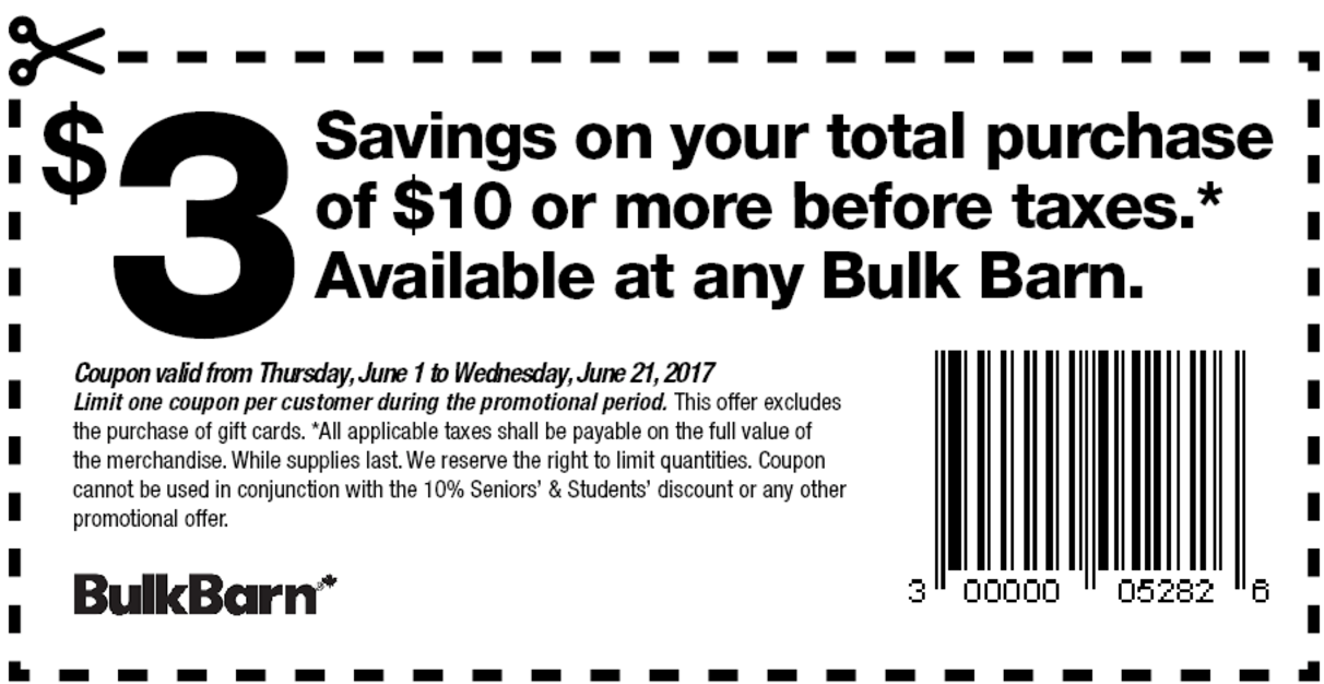 Bulk Barn Canada Coupons Save 3 Off Your 10 Purchase + Flyer Deals