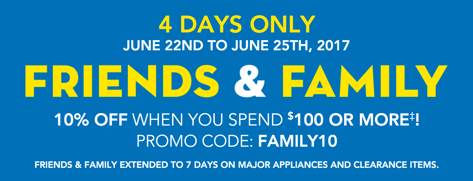 Lowe's Canada Friends & Family Sale Save 10 Off 100 + Up to 400 Off