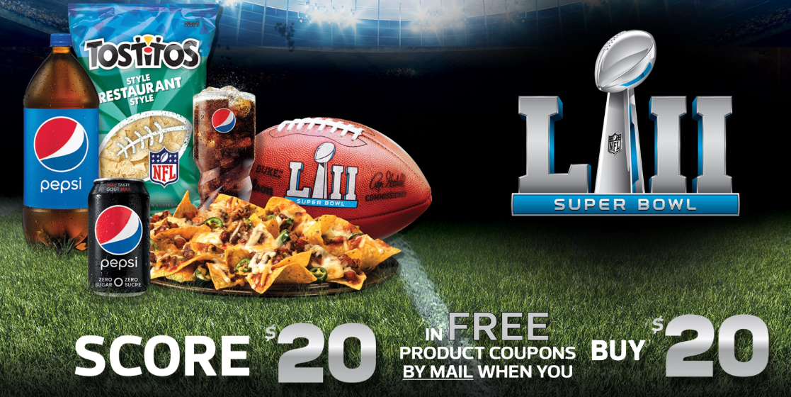 Pepsi Super Bowl Promotion Returns Spend 20 On Pepsi Products And Get 20 In Free Product