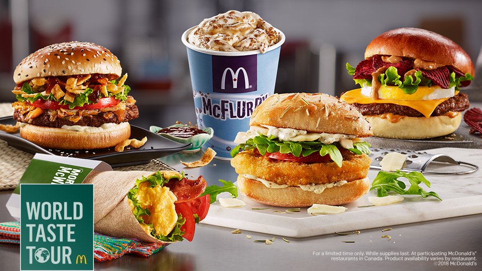 McDonald's Canada World Taste Tour Menu 🇨🇳🇮🇹🇦🇺🇲🇽🇫🇷 Canadian Freebies, Coupons, Deals, Bargains