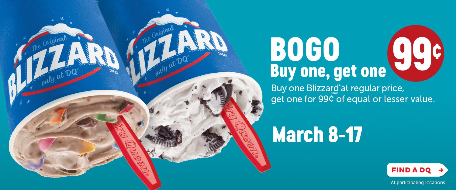 Dairy Queen Canada Promo Buy One Blizzard Get One 99c Canadian