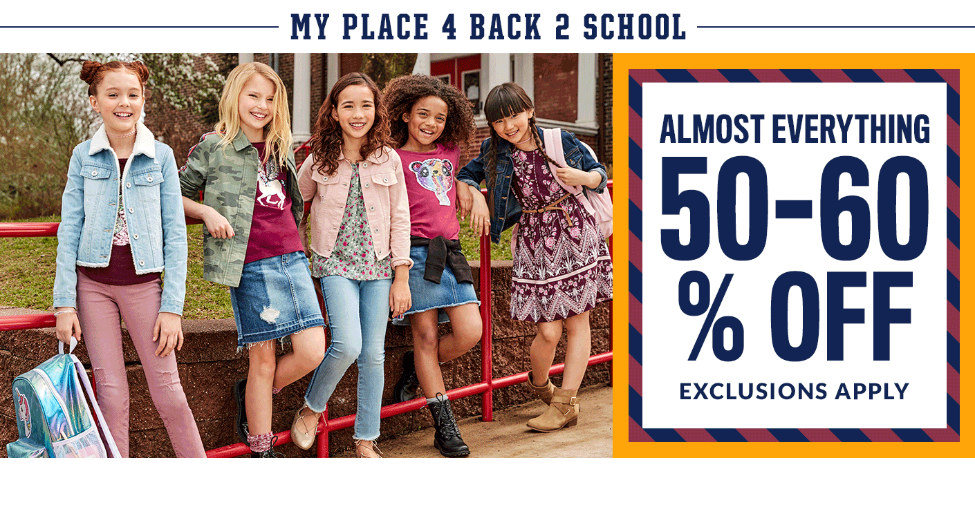 The Children�s Place Canada Offers Save 50 to 60 off Everything The Children�s Place Canada Offers Save 50 to 60 off Everything