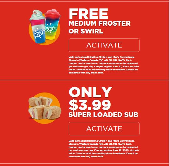 Circle K Canada Western Digital Coupons Available Canadian Freebies