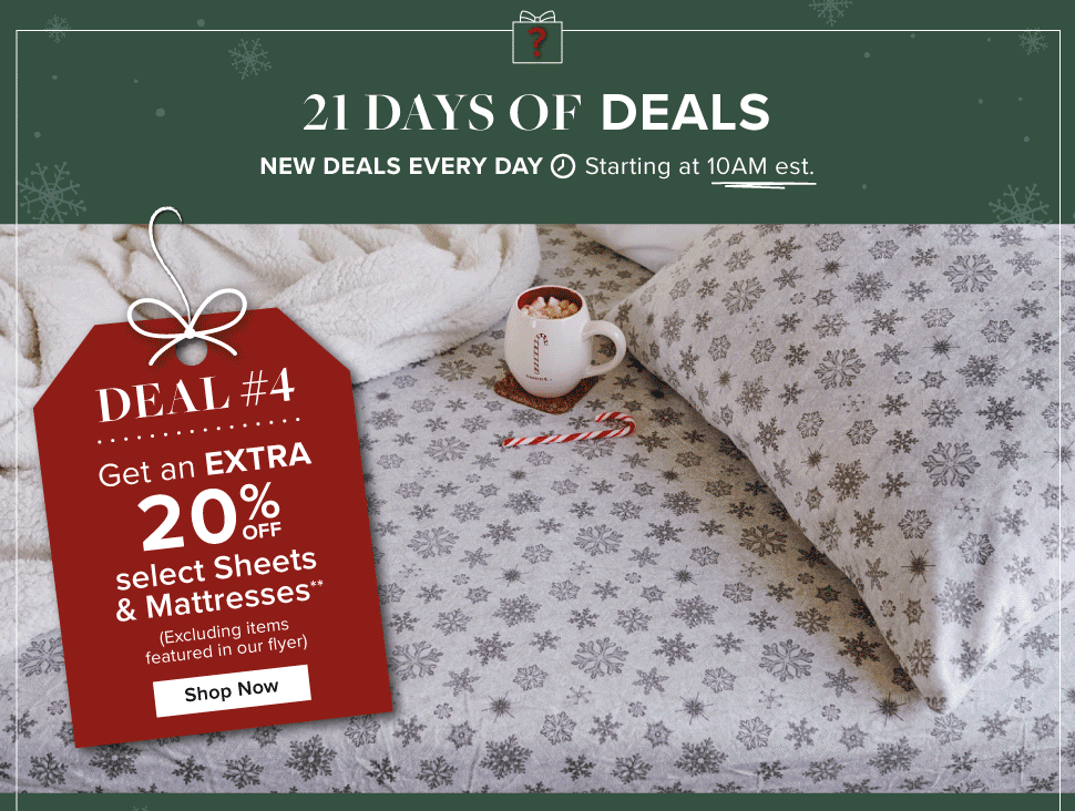 Linen Chest Canada 21 Days of Deals Today, Save an extra 20 off