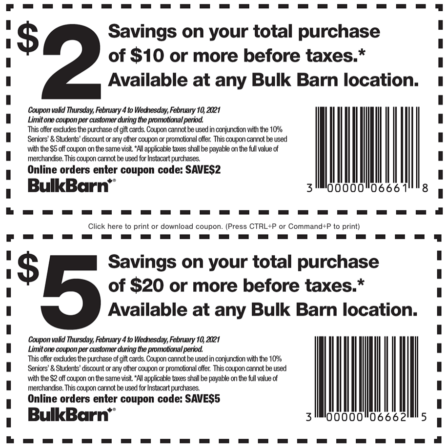Bulk Barn Canada New Coupons and Flyer Deals Save 2 to 5 Off Your