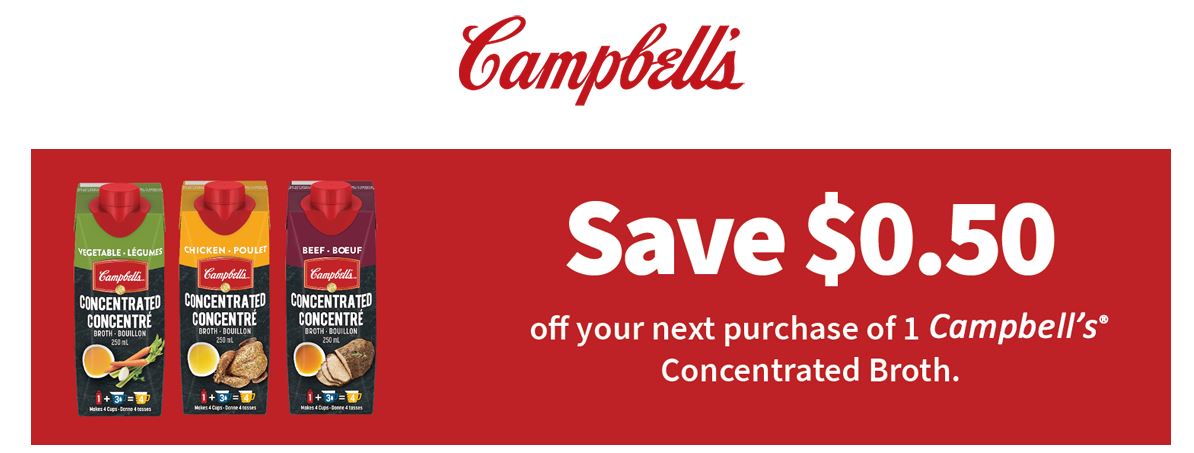 Campbell's Canada Coupons: Save 50 Cents On The Purchase of
