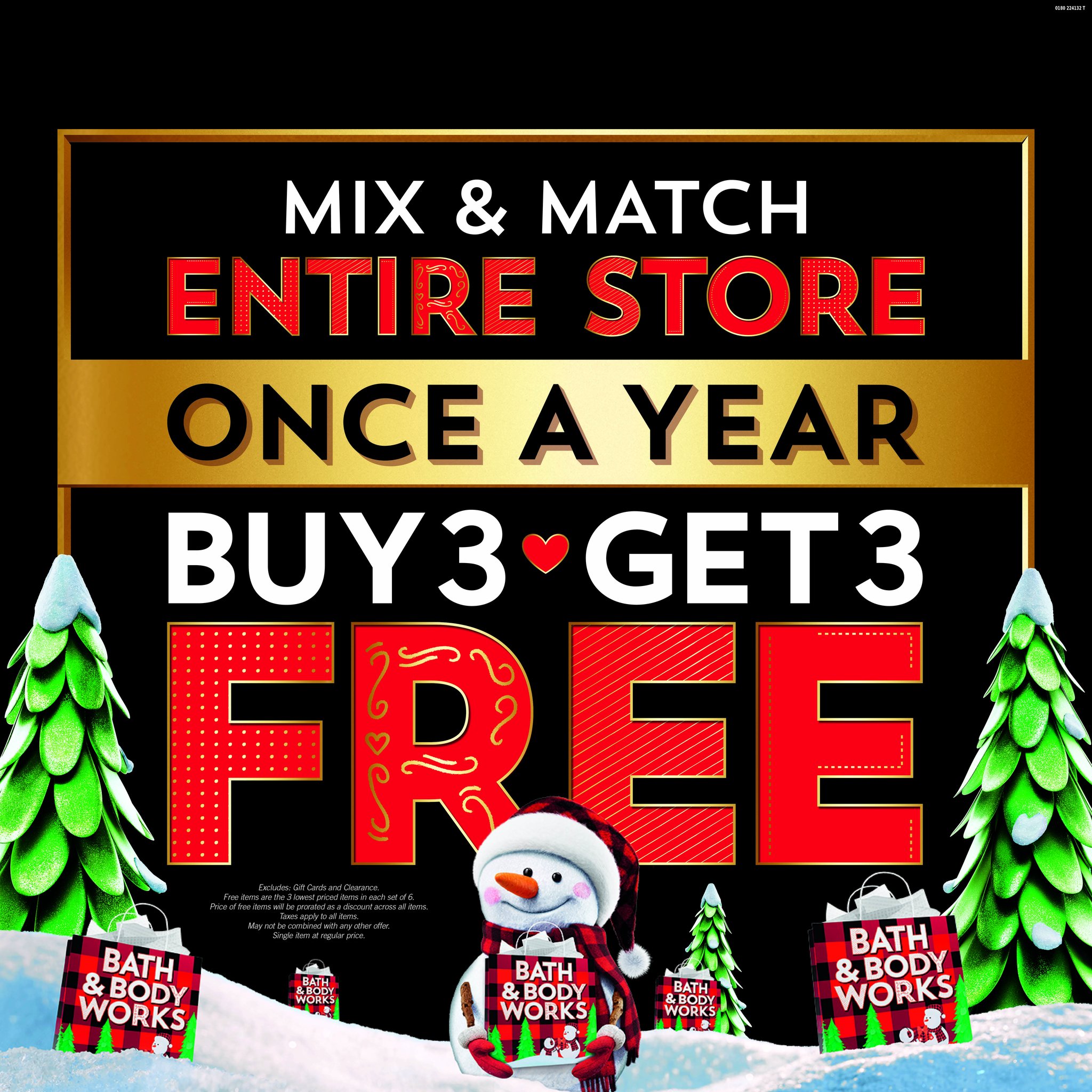 Bath & Body Works Canada Black Friday Deals Buy 3 Get 3 FREE On