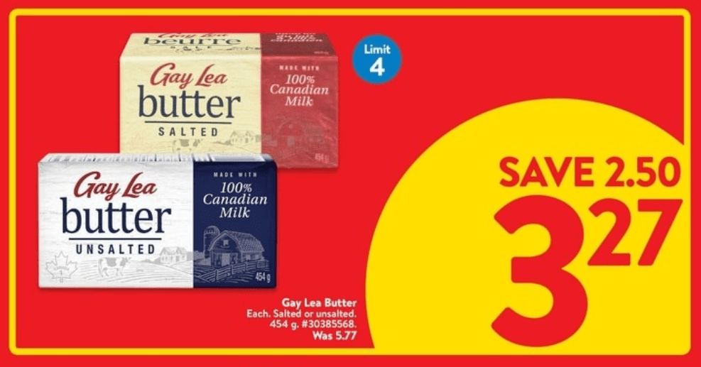 Walmart Ontario Gay Lea Butter 3.27 This Week *No Coupon Required