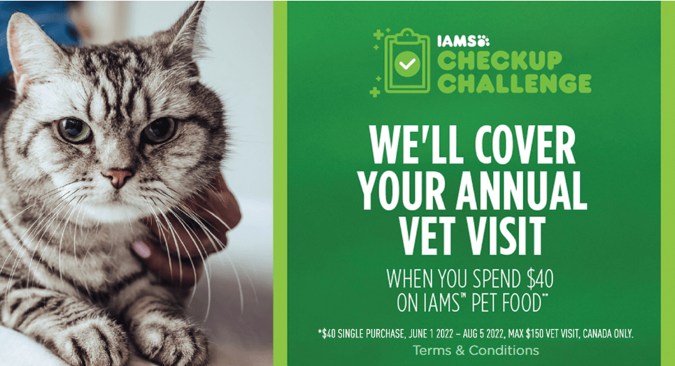 Iams Canada Spend 40 On Iams And Get Up To 150 Toward An Annual Vet