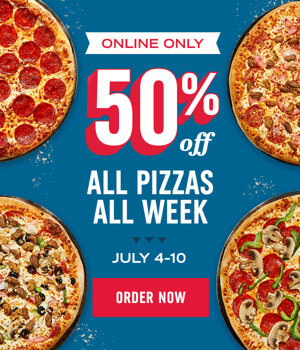 Domino’s Pizza Canada Special Offer Save 50 Off All Pizzas When You