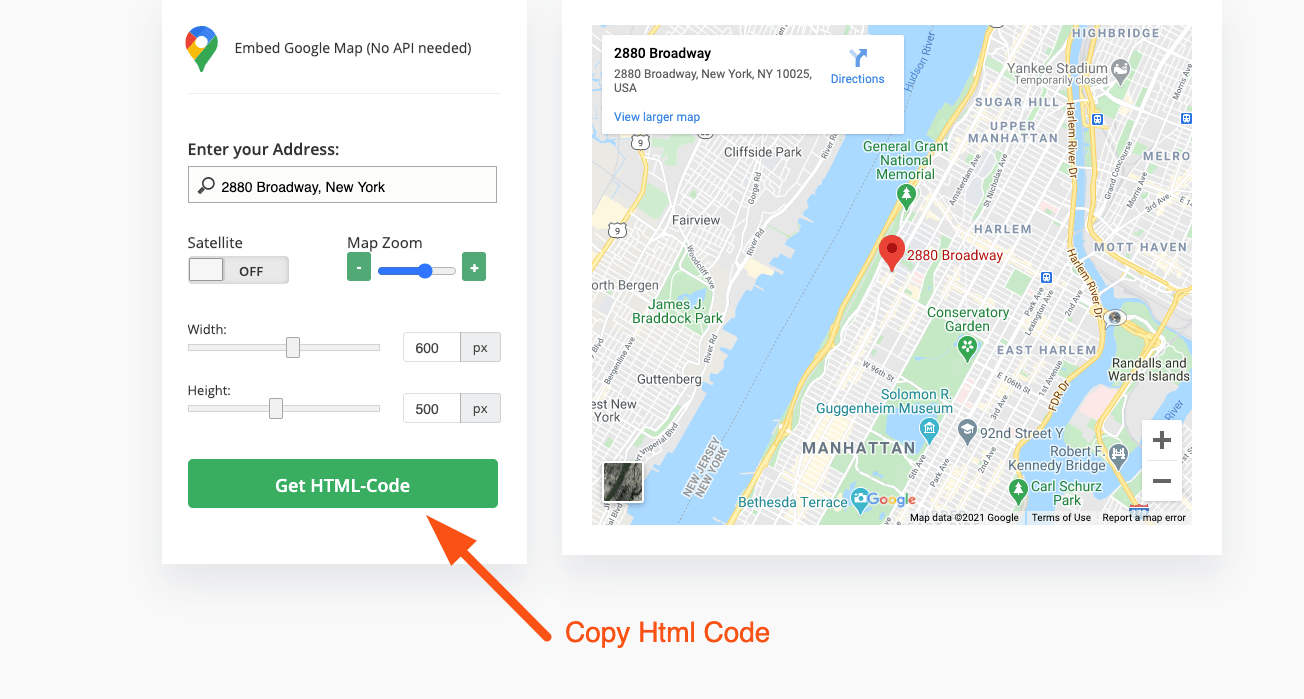 Google Map Embed Parameters How do I embed google map if I don't have Google API key? SmartDataSoft