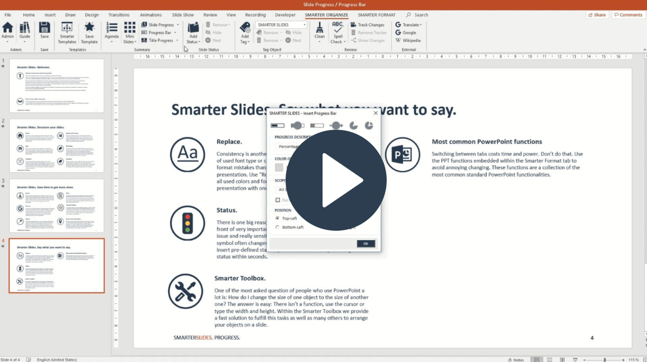 Slide Status Bar Powerpoint at Mark Palm blog