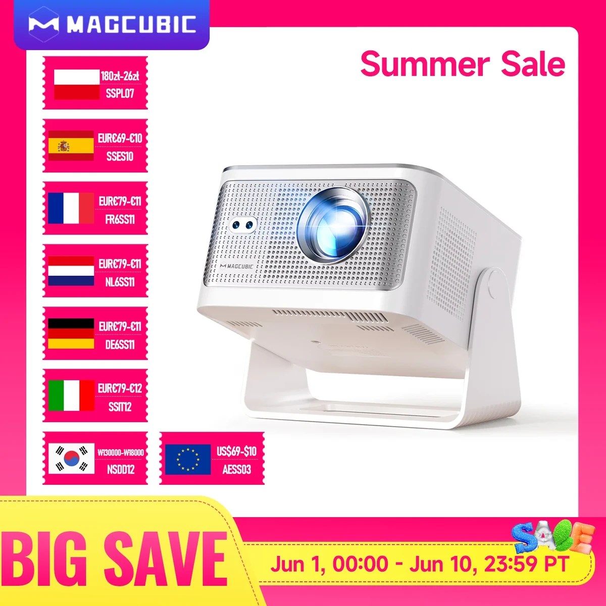 Magcubic HY350Max Projector 1080P, 8K, Wi-Fi 6 Magcubic HY350Max Projector 1080P, 8K, Wi-Fi 6