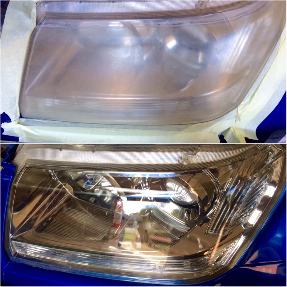 Headlight Restoration Perth Cloudy foggy headlight lenses made shiny