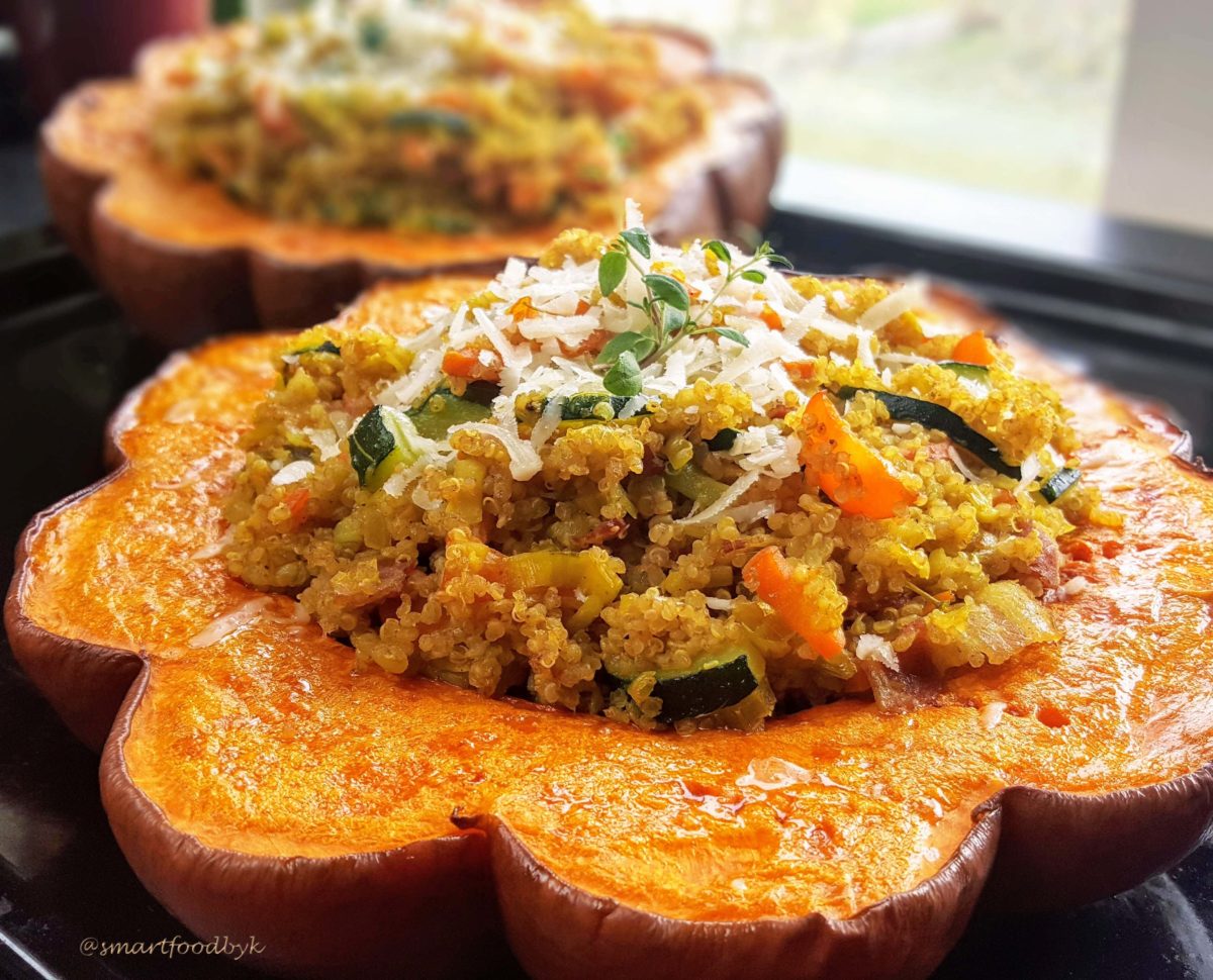 Courge musquée farcie aux petits légumes et quinoa Smart Food by K