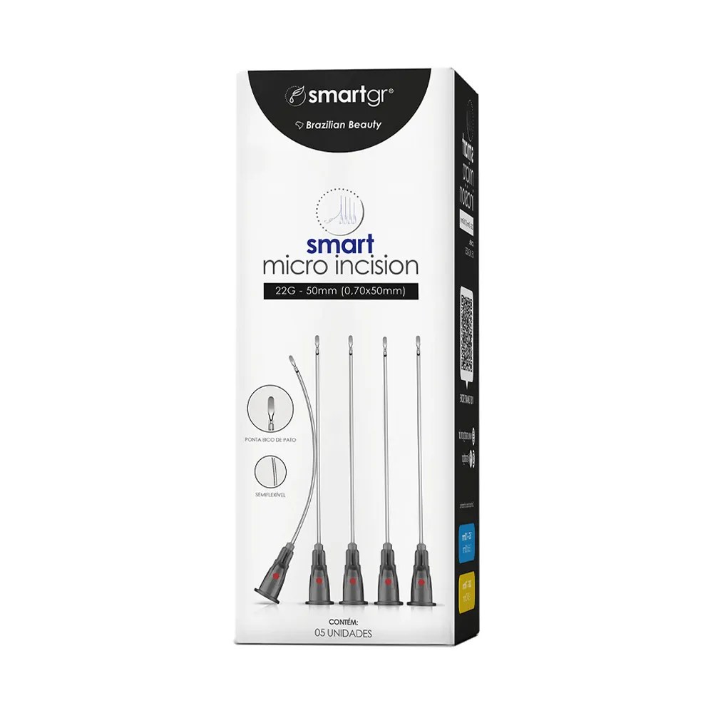 Smart Micro Incision 22G/50mm Caixa com 05 Smart GR Smart GR