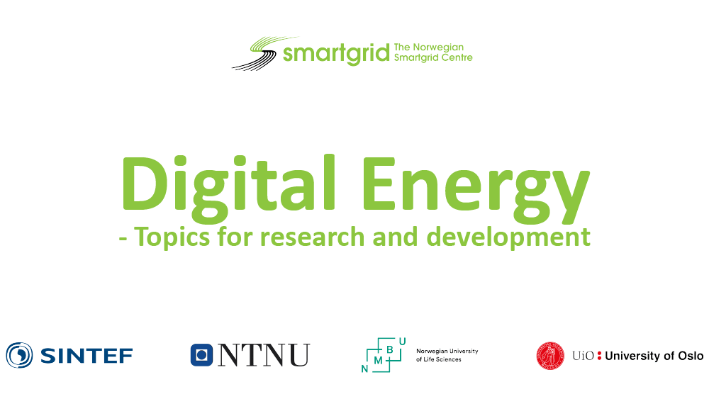 Digital Energy Topics for research and development Smartgrids