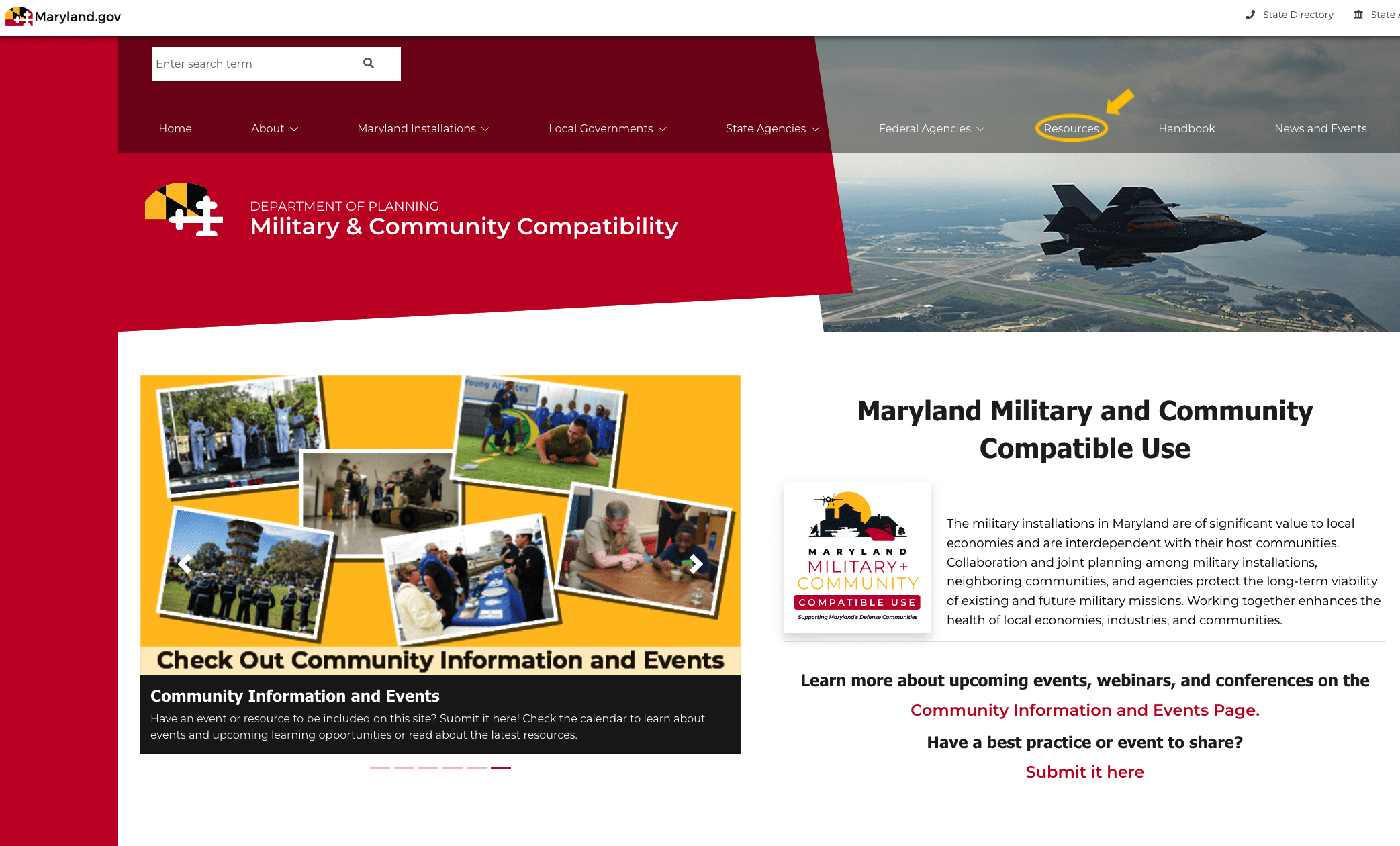 Resources and Learning Opportunities for Maryland’s Military