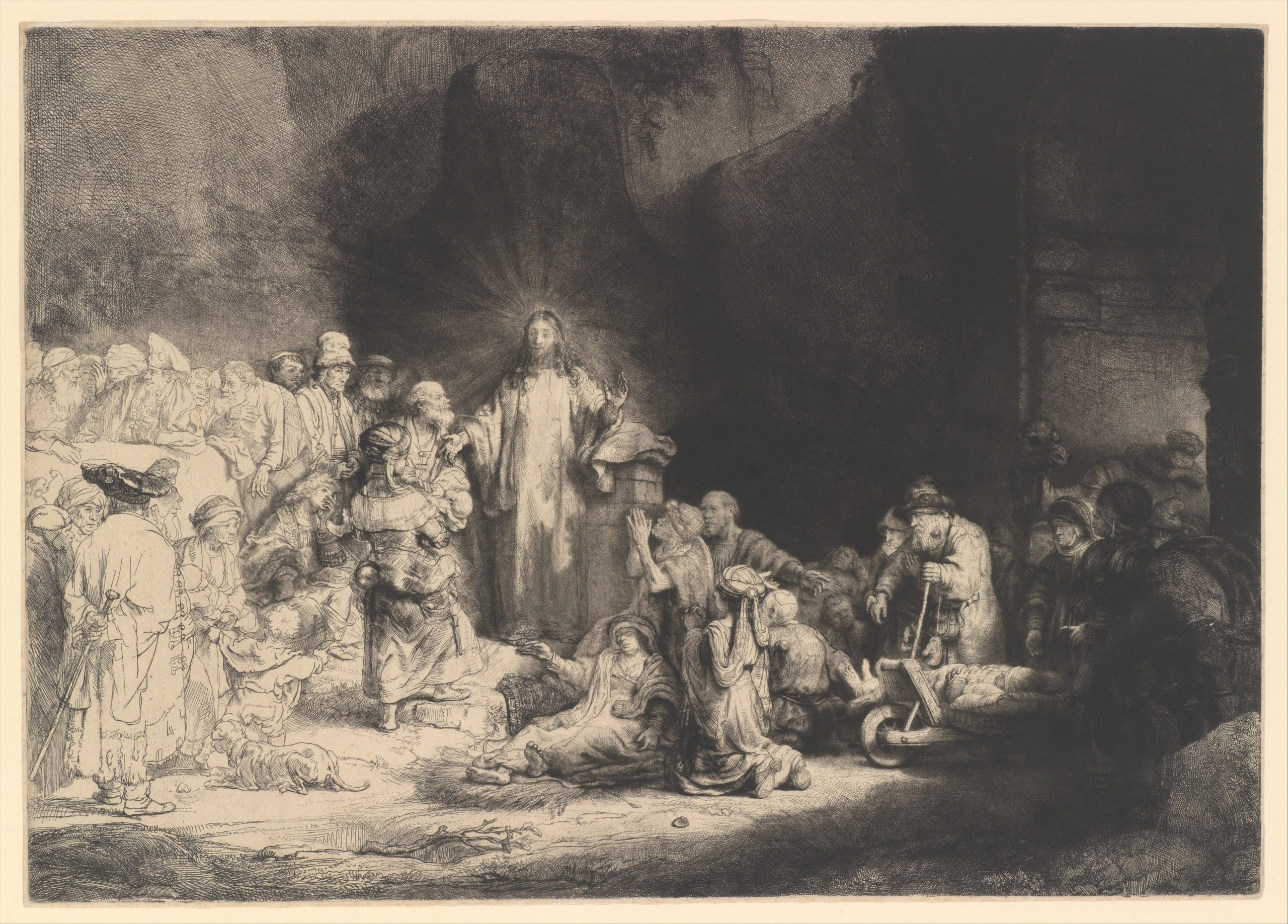 Smarthistory Rembrandt, Christ Preaching (Hundred Guilder Print)