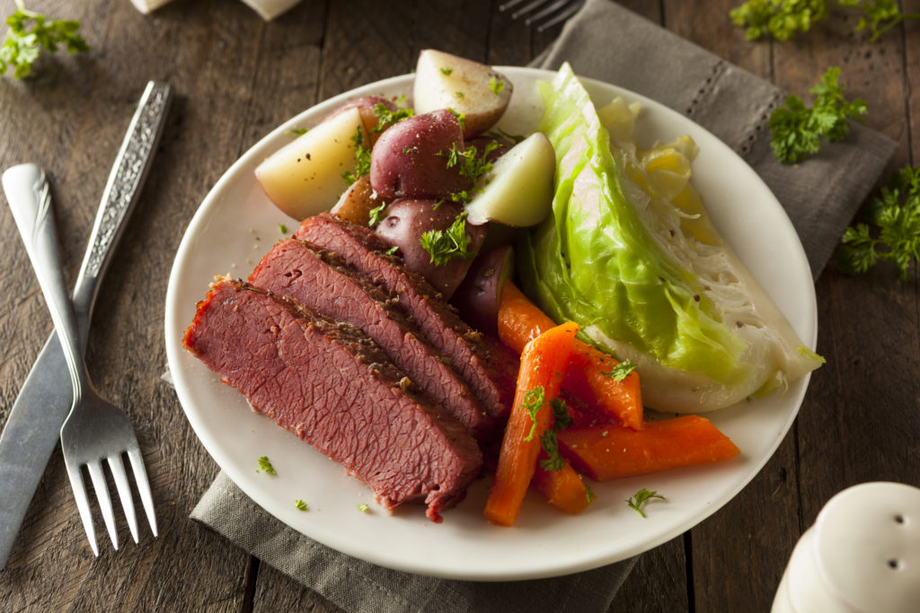 Slow cooker corned beef and cabbage