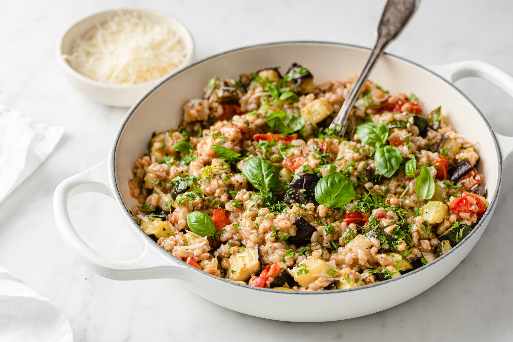 Summer Farro Risotto — Smart In The Kitchen Meatless Mains