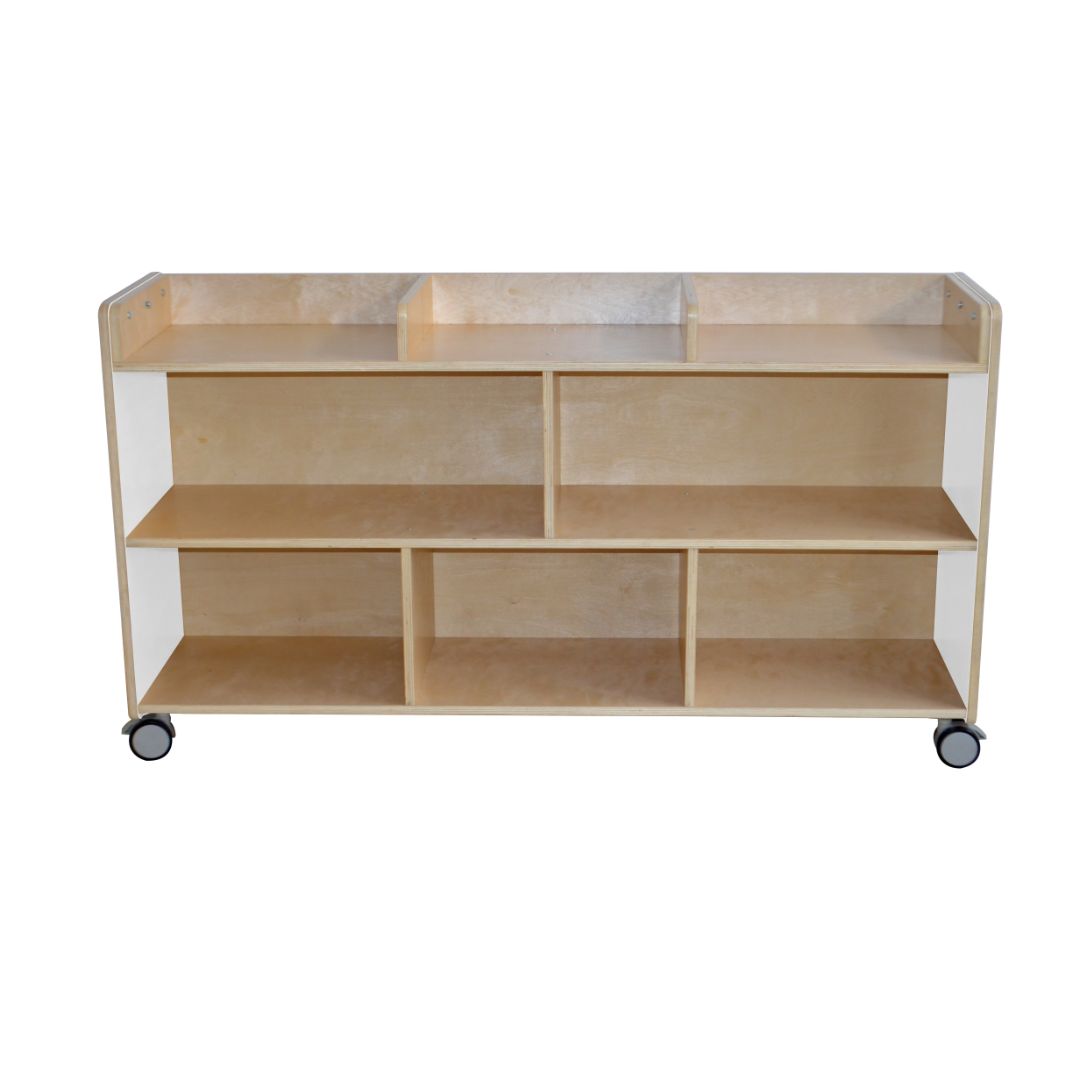 Birchwood Block Shelf Unit Contemporary with Castors » Smart Learn