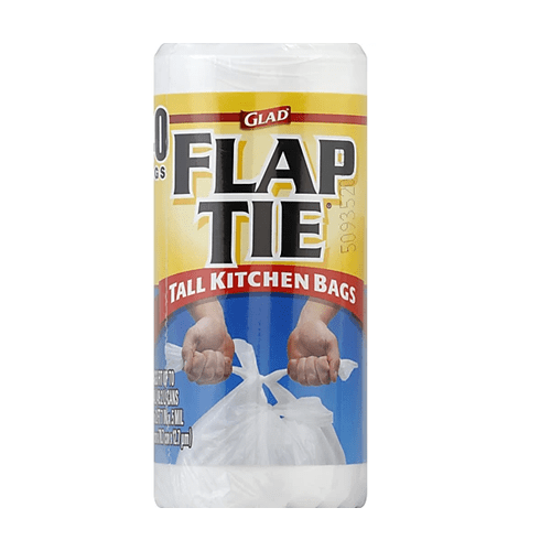 Glad Flap Tie Kitchen Bags 40ct 13glwholesale
