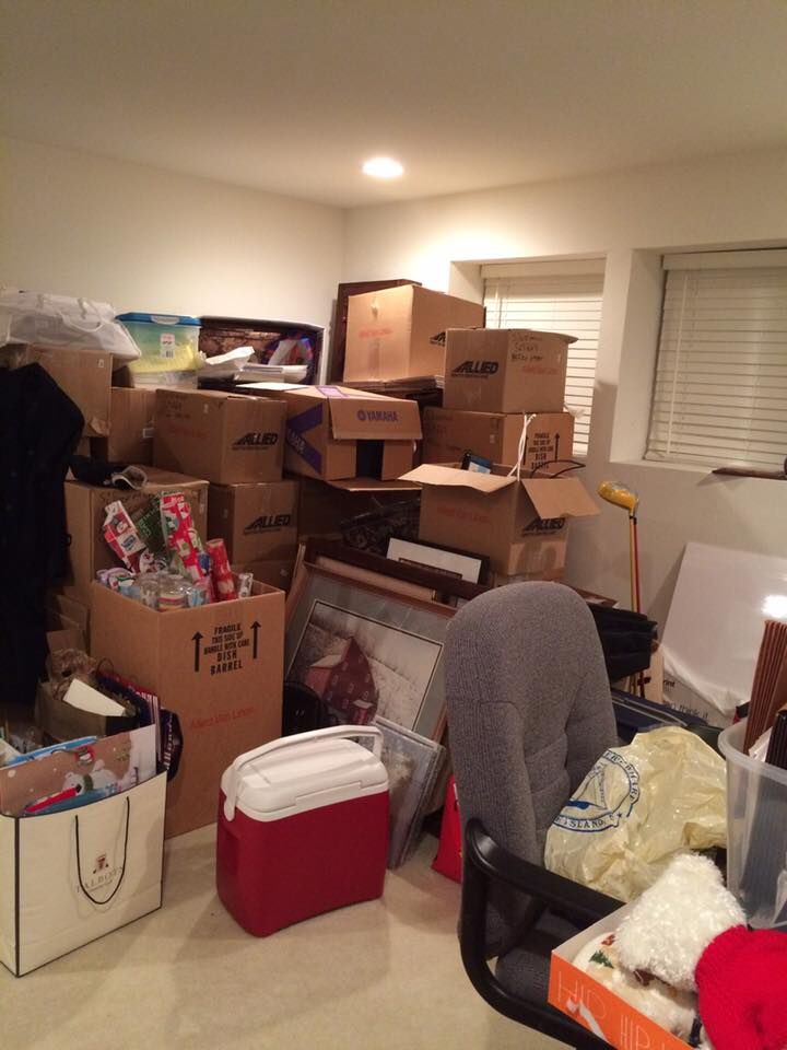 Office filled with boxes Smartly Organized