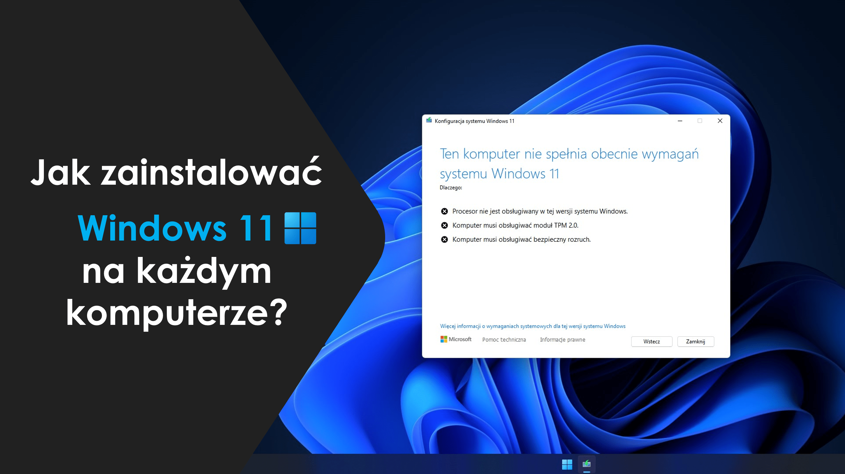 Jak Zainstalowac System Windows 11 Na Komputerach Bez Ukladu Tpm 20